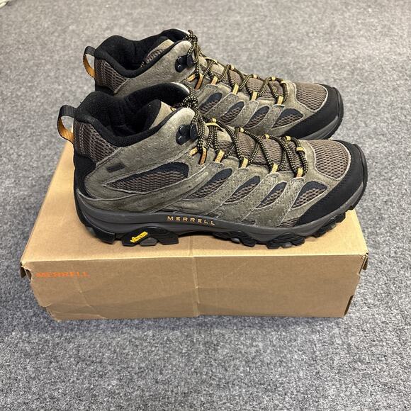 Merrell Men's Moab 3 Hiking Shoes Vibram Mid GTX Gore-Tex Walnut Brown 11.5 - Picture 4 of 5